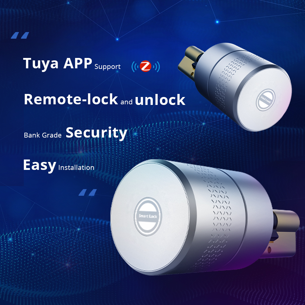Zemismart Zigbee Smart Lock Core Cylinder Intelligent Security Door Lock Encryption With Keys Work With Smart Life App work with Tuya