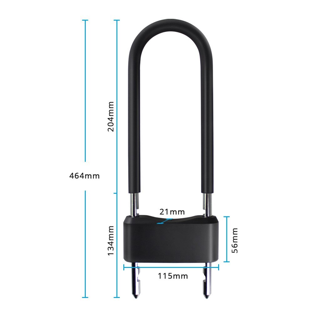Zemismart Tuya BLE U Shape Baby Safety Lock Bike U-lock Smart Life App Control Fingerprint Key Control Built-in Battery