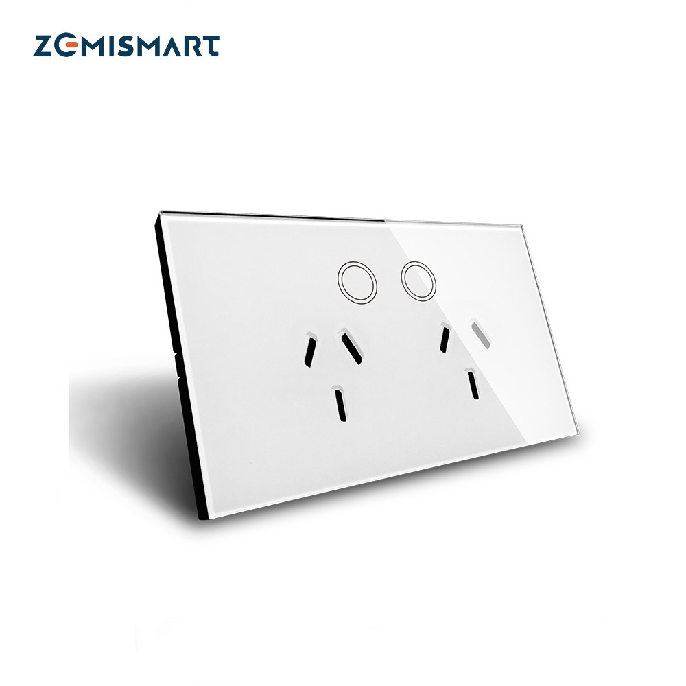 AU Type Touch and Remote Control WiFi Socket Outlet With Feedback  Double Powerpoint Tuya Alexa Google Home Control