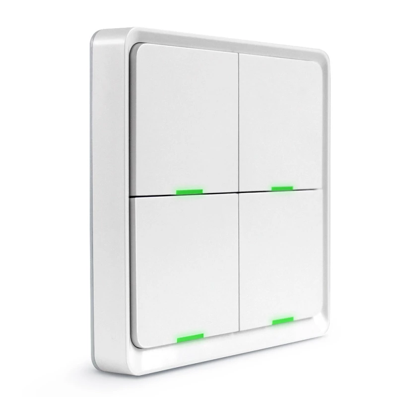 Zemismart 4 Gang Tuya Zigbee Wireless Switch Zigbee 3.0 Sticker Battery Power Remote Control