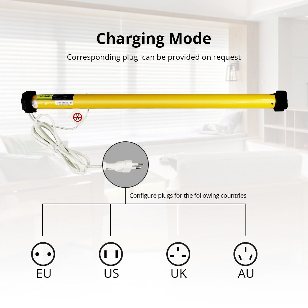 For 36mm Tube Motorized Windows Automatic Blinds Motor,Smart Home RF433 Tubular Roller shutters Remote Control suit for Broadlink