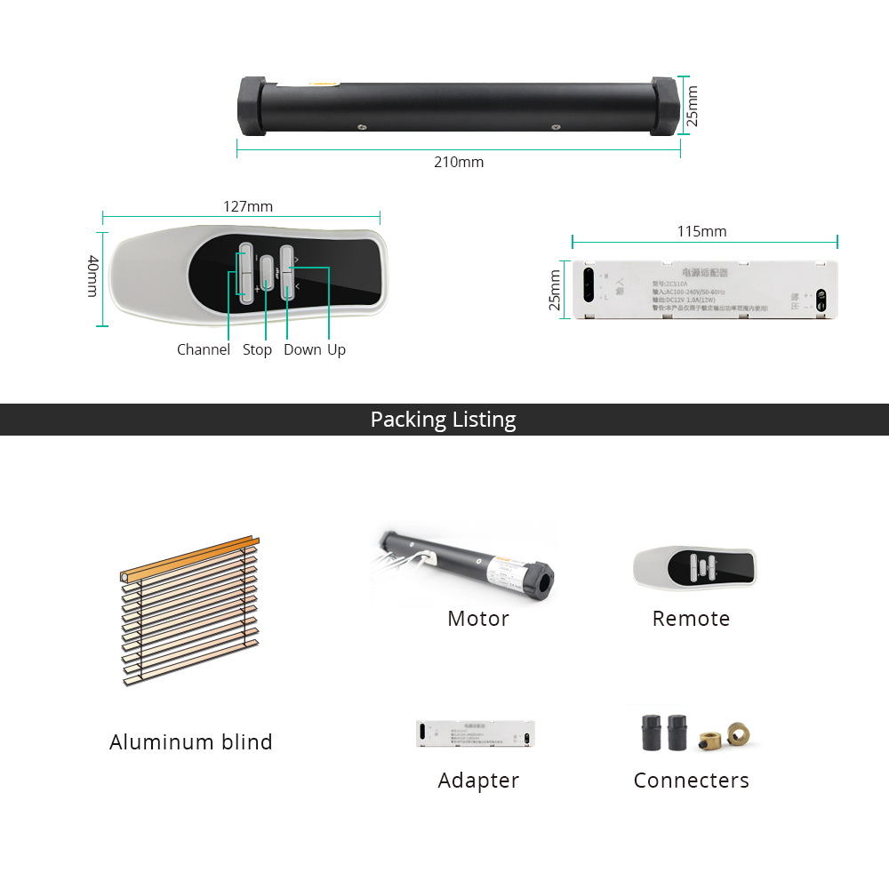 Zemismart Electric Aluminum  Blind Smart Shutters shades Tuya Smart Life Alexa Googl Home Control