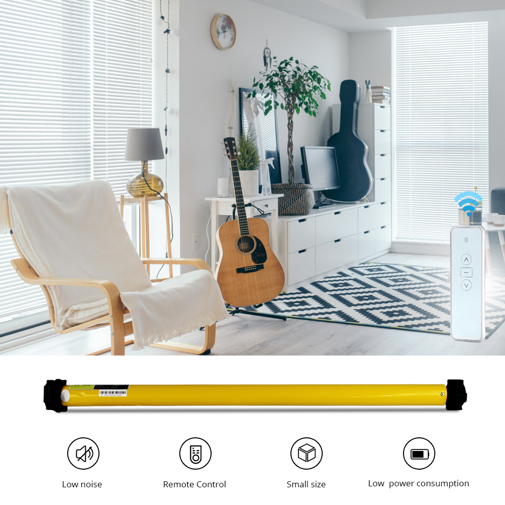 Zemismart RF Rechargable Roller Blind Motor For 36mm 37mm 38mm Tube Timer Control