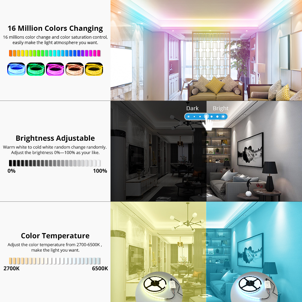 ZLL Zigbee 5 Meters RGB LED Strip Controller Smart Lamp Remote Control