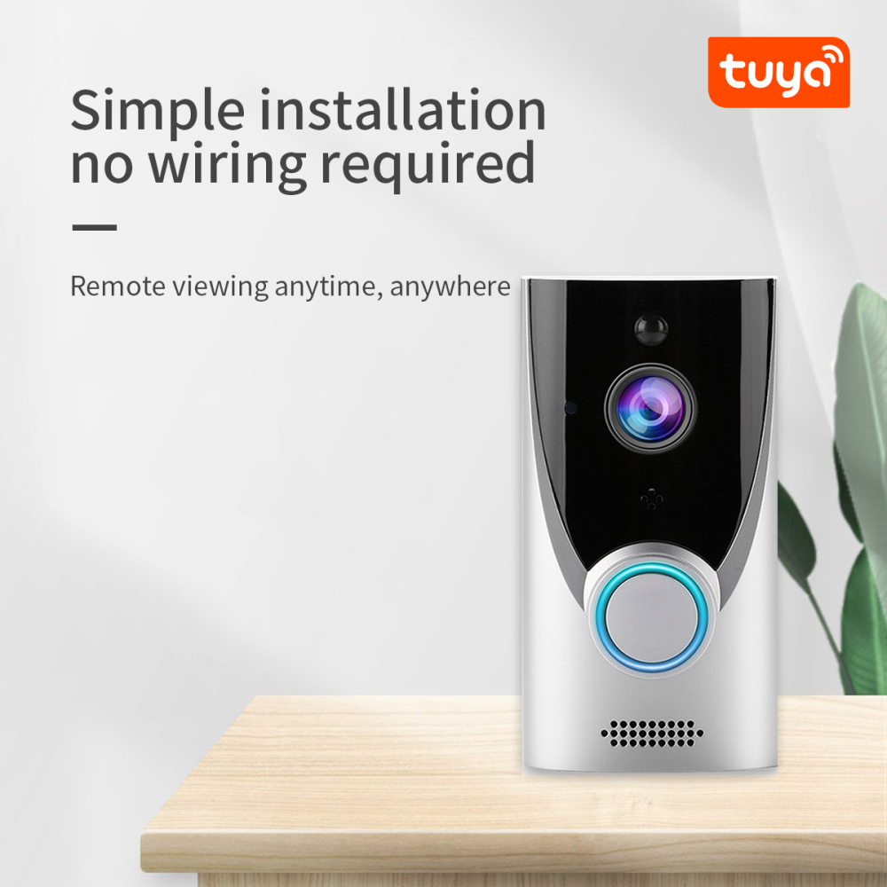 Zemismart 1080P Smart Video Doorbell WiFi Wireless Video Intercom Door Bell Two-way Audio Remote Recording Home Night Vision Camera works with Tuya