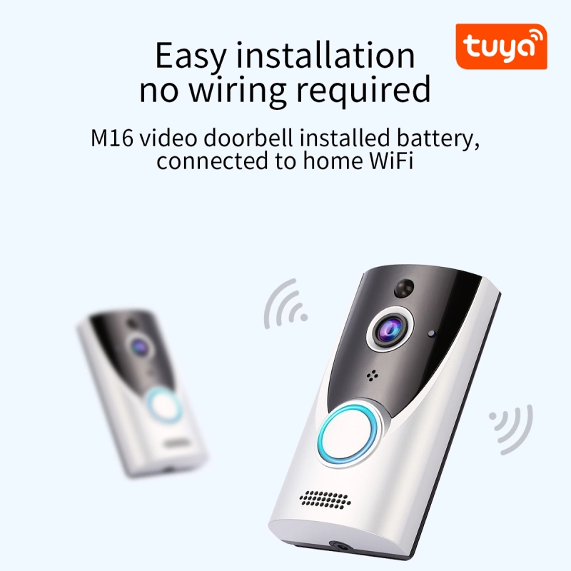 Zemismart 1080P Smart Video Doorbell WiFi Wireless Video Intercom Door Bell Two-way Audio Remote Recording Home Night Vision Camera works with Tuya
