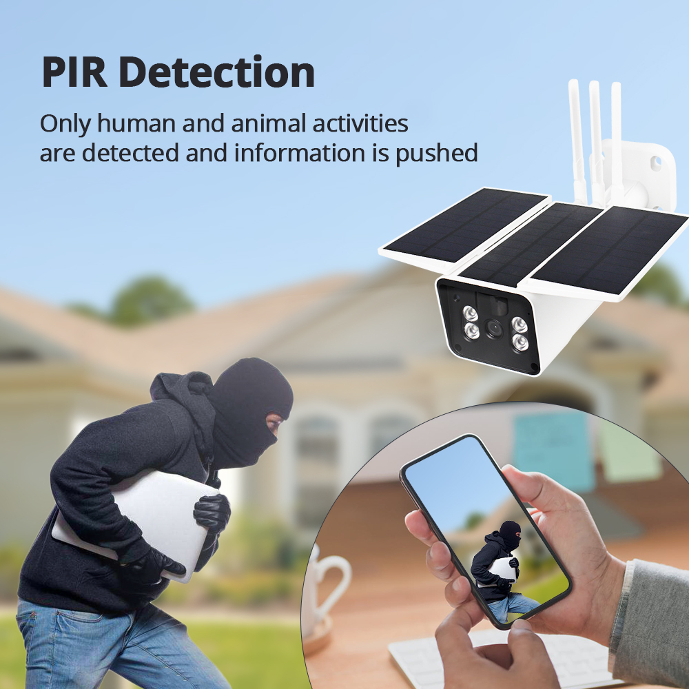 Zemismart Tuya Outdoor Camera with Solar Panel 1080P IP CCTV Camera Waterproof