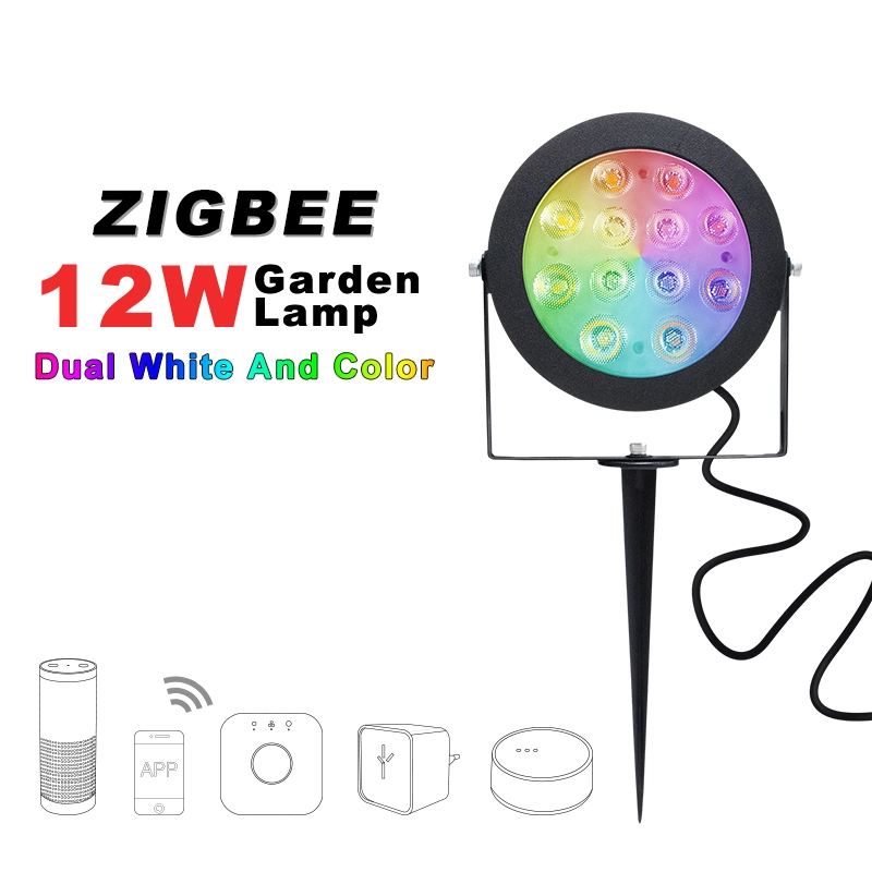 Zemismart Smart Zigbee 12W RGBCCT Garden lamp landscape path light outdoor dimmable compatible with zigbee hub app voice control