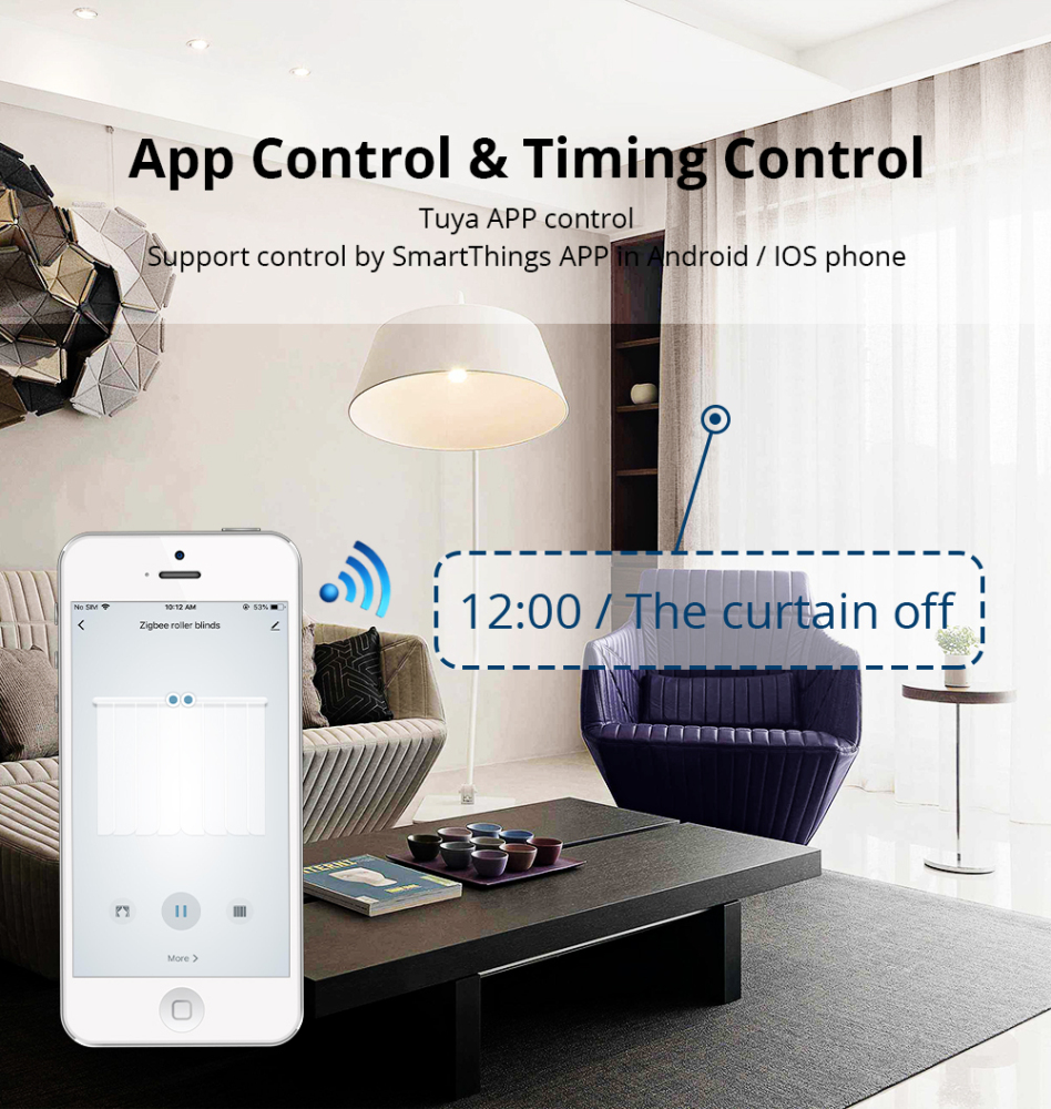 Zemismart Curtain Track Work with Tuya Zigbee Hub SmartThings