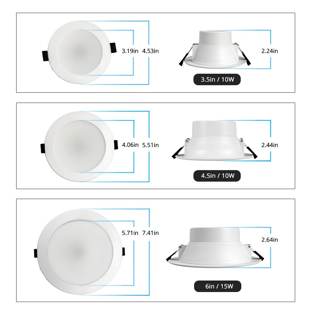 Zemismart 6 Inch 15W Zigbee 3.0 RGBCW Led Downlight Colorful Ceiling Light Alexa Google Home Enable SmartThings Control