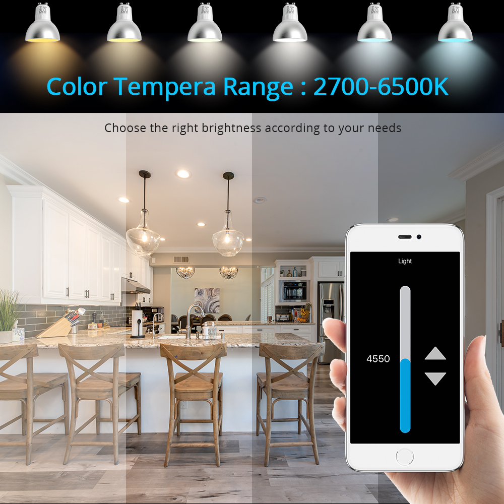 Zemismart Gu10 Zigbee Bulb Alexa Google Home Assistant Tuya Smart Life APP Remote Control RGCWB