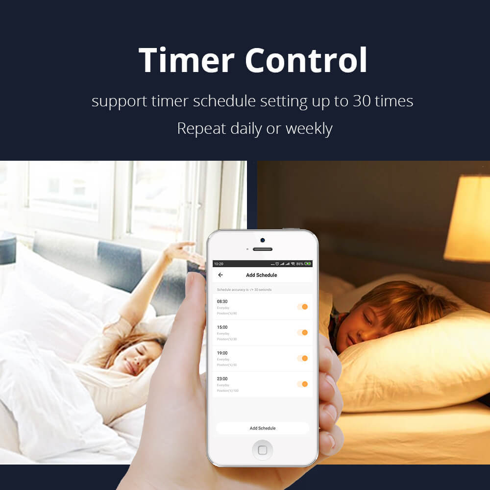 Zemismart Intelligent House Motorized Smart Curtains With Curtain Track Rod Wall Switch Alexa Google Home tuya App Control