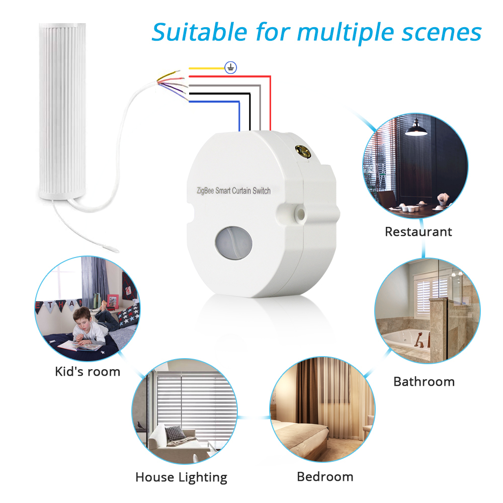 Zemismart Zigbee Curtain Module Alexa Google Home Control works with Tuya Smart Life APP Control