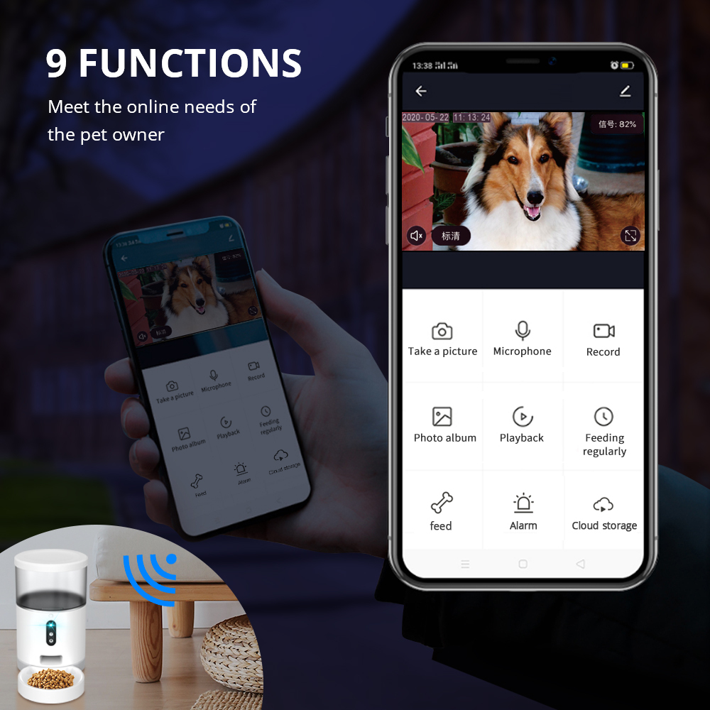 Zemismart Wifi Automatic Pet Feeder Smart Cat Dog Food Dispenser Remote Control APP Timer Supplier