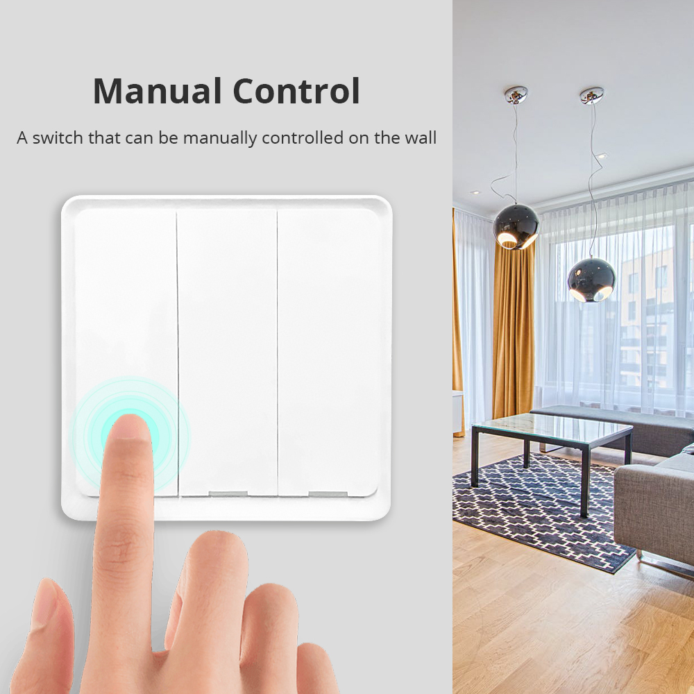 Zemisamrt Tuya Zigbee Light Switch No Neutral 1 2 3 Gangs Interruptor Remote Control Alexa Google Home Wall Push Button Switches