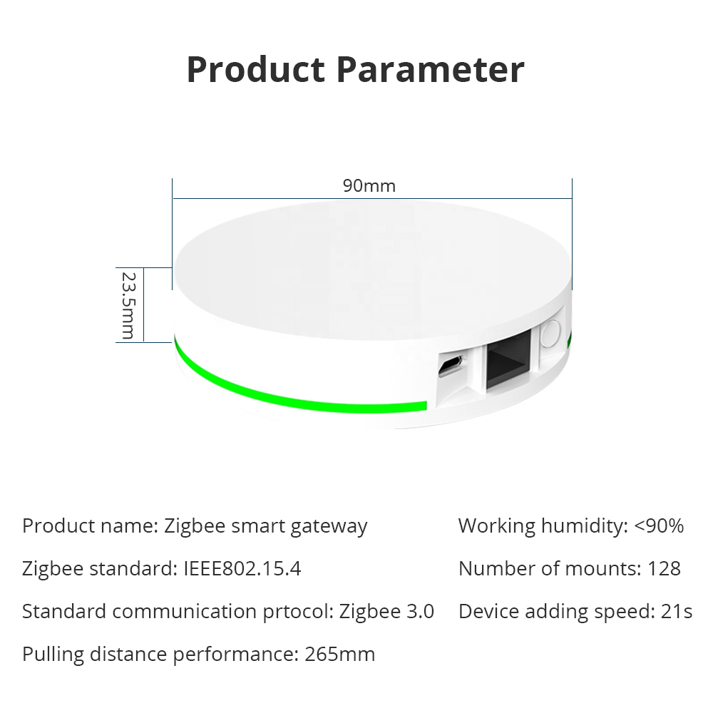 Zemismart Mobile APP Wireless Control Zigbee Hub Zigbee Gate way work for Amazon Alexa and Google Home