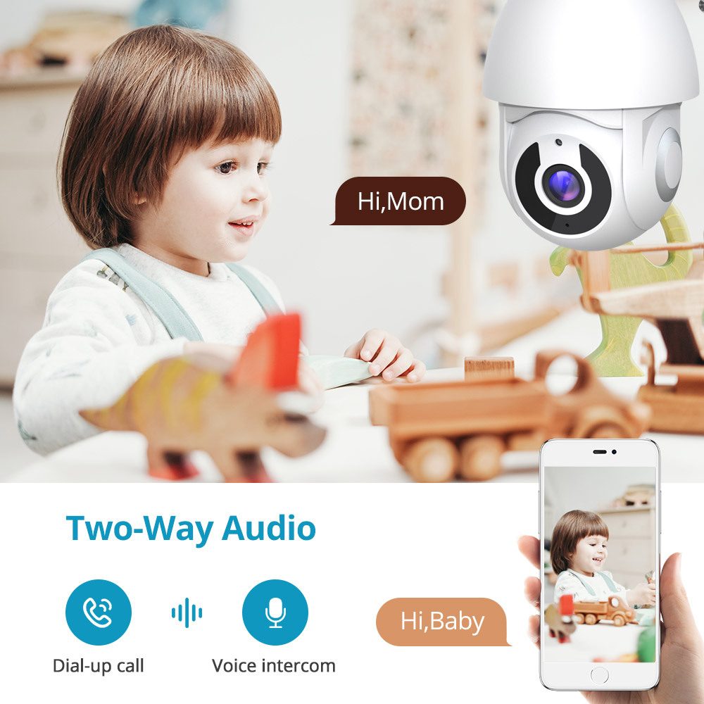 Zemismart Smart 360° Wifi Monitored Camera HD Video Smart Life App Wireless Control IP Camera