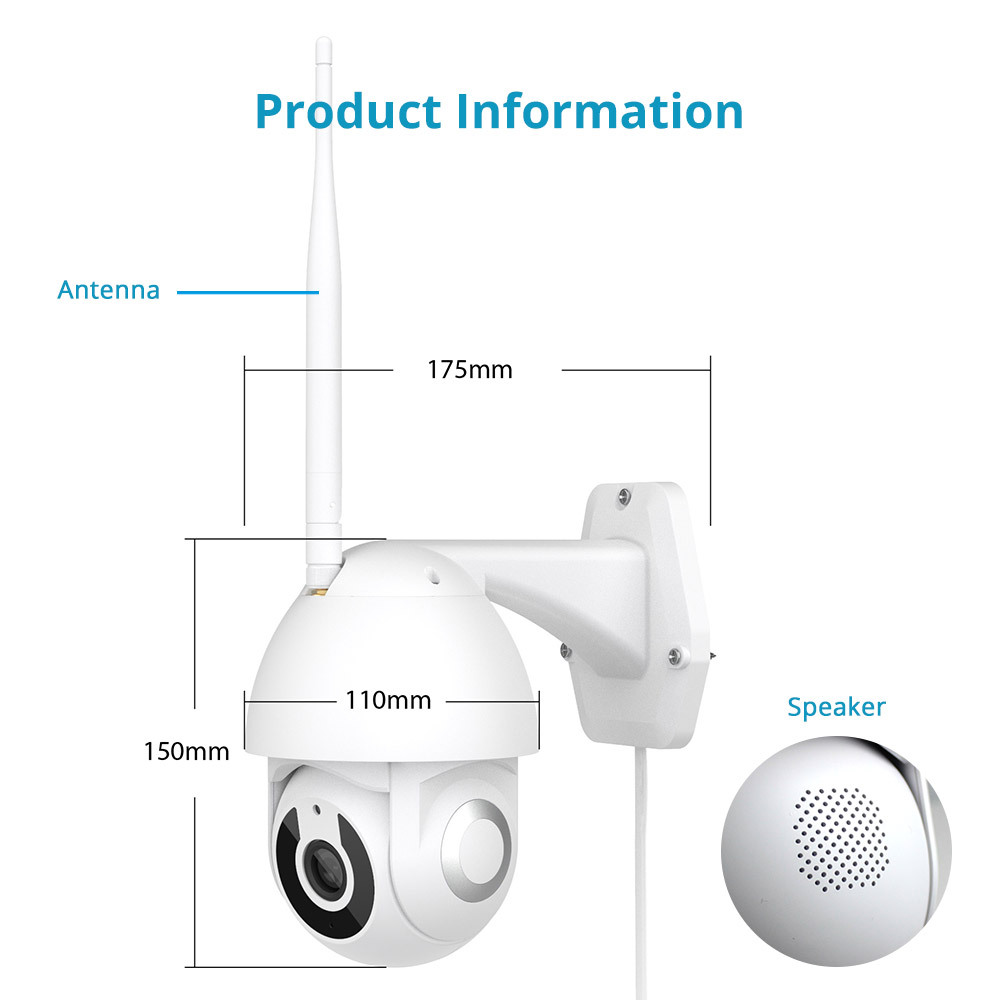 Zemismart Smart 360° Wifi Monitored Camera HD Video Smart Life App Wireless Control IP Camera