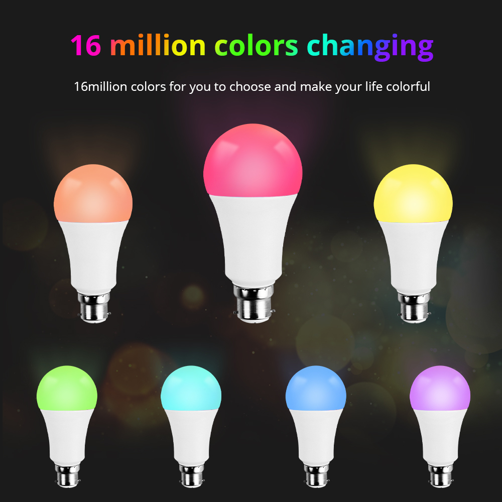 Zemismart Zigbee 3.0 Smart B22 LED Light Bulb 7W Dimmable RGBCW Decorative Lamp works with Tuya Alexa Google Home Smartthings App 650lm