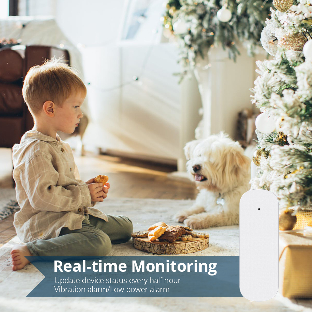 Zemismart Zigbee Wireless Smart Vibration Sensor Intelligent Detection Alarm for Home Security Alarm System SmartLife App