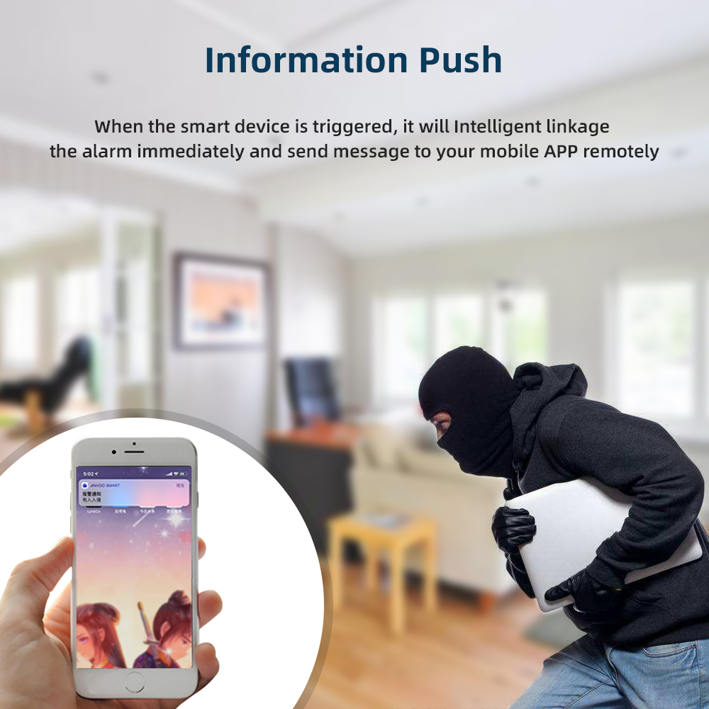 Zemismart WiFi Siren Alarm Sensor Home Security Alert Burglar Detector Smart Linkage PIR Sensor works with Tuya Smart Life Remote Control
