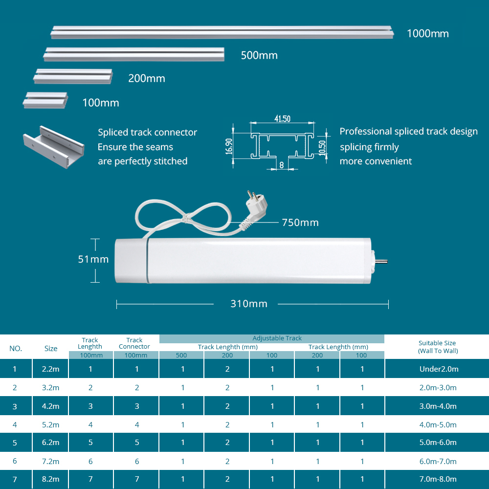 Zemismart WiFi Smart Curtain works with Tuya Alexa Google Home Electric Stage curtain  Motorized Curtains Motor With Track