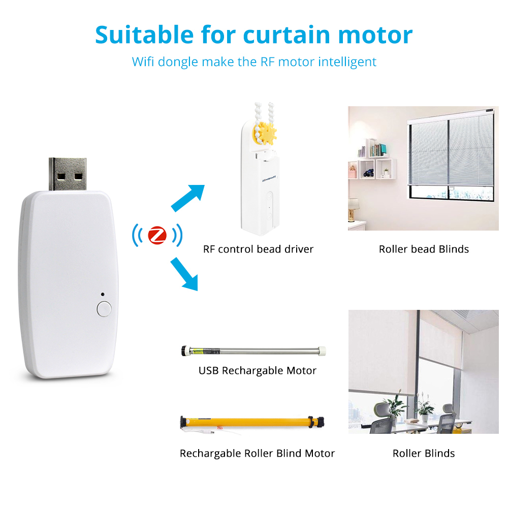 Zemismart  Zigbee Dongle For AM15 Smart App Control Mini Design