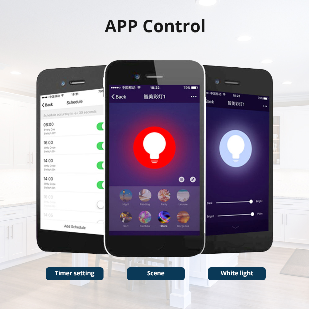 Gu10 WiFi Bulb Alexa Google Home Assistant  Tuya Smart Life APP Remote Control RGB LED Light Dimmer Lamp Ampoule Led GU10