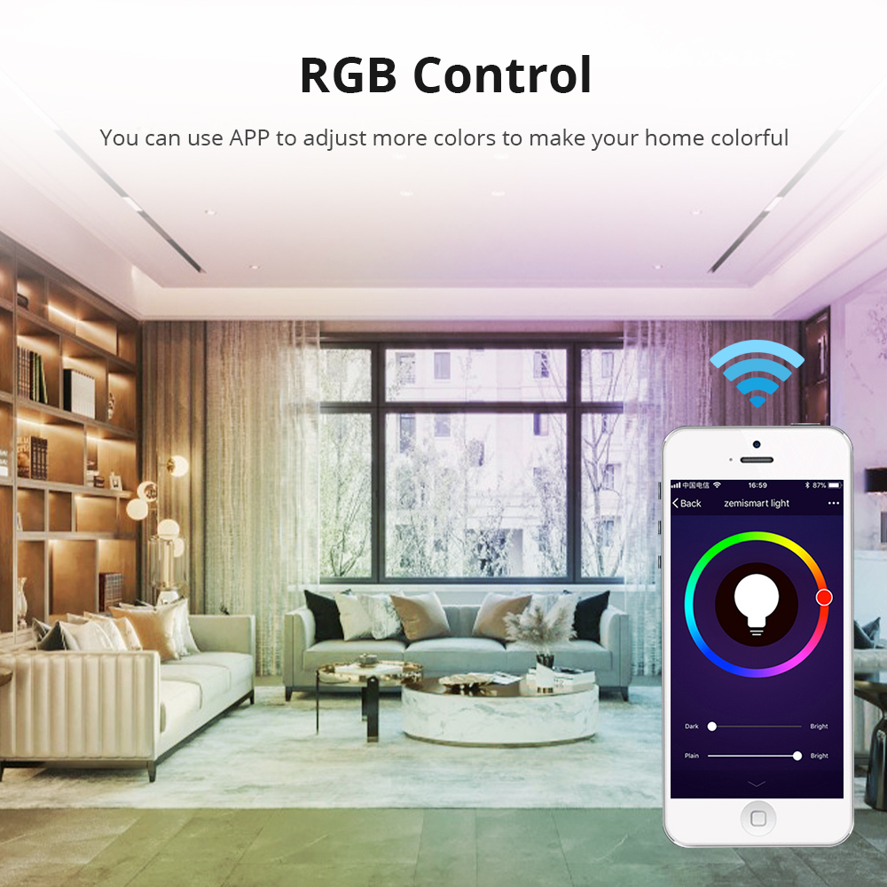 Gu10 WiFi Bulb Alexa Google Home Assistant  Tuya Smart Life APP Remote Control RGB LED Light Dimmer Lamp Ampoule Led GU10