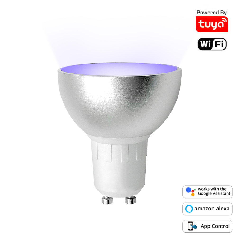 Gu10 WiFi Bulb Alexa Google Home Assistant  Tuya Smart Life APP Remote Control RGB LED Light Dimmer Lamp Ampoule Led GU10