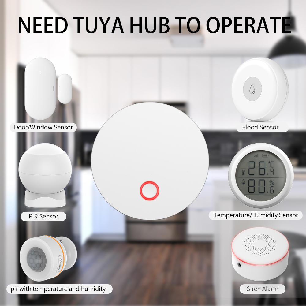 Smart Zigbee Siren Wireless Audible And Visible Alarm 100dB Anti-tamper AC Power Work With Tuya Zigbee Hub And Volume Adjustment