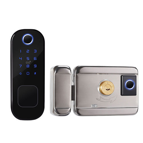 Zemismart WiFi Smart Lock Double Side Fingerprint Security Door Lock Wireless and Biometric Locks Encryption with Keys works with Tuya