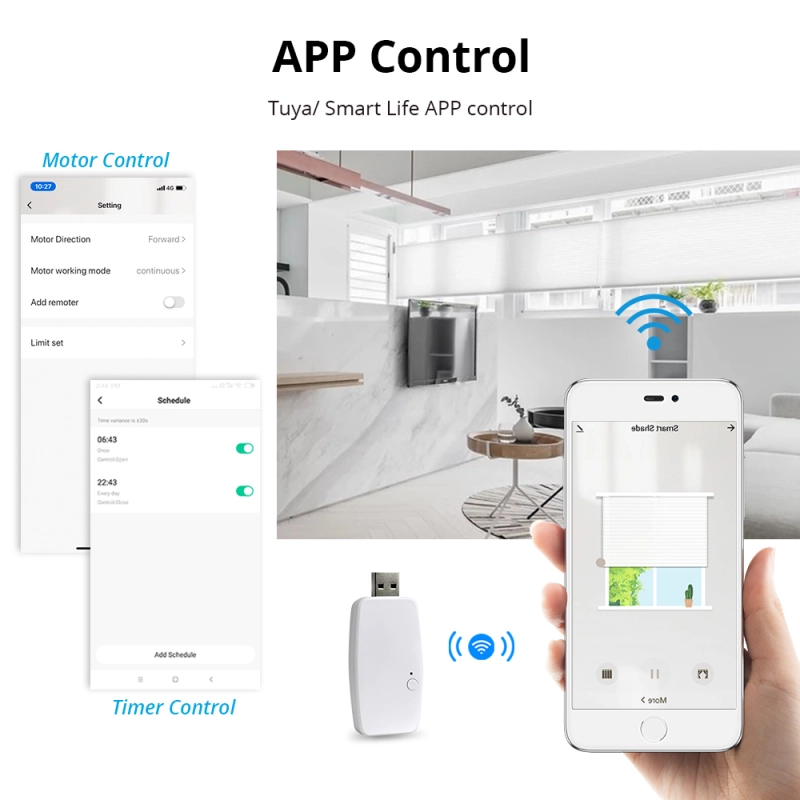 Zemismart Blackout Cellular Shade, Tuya WiFi Electric Honeycomb Blind Built in battery, Alexa Google Home Timer Control