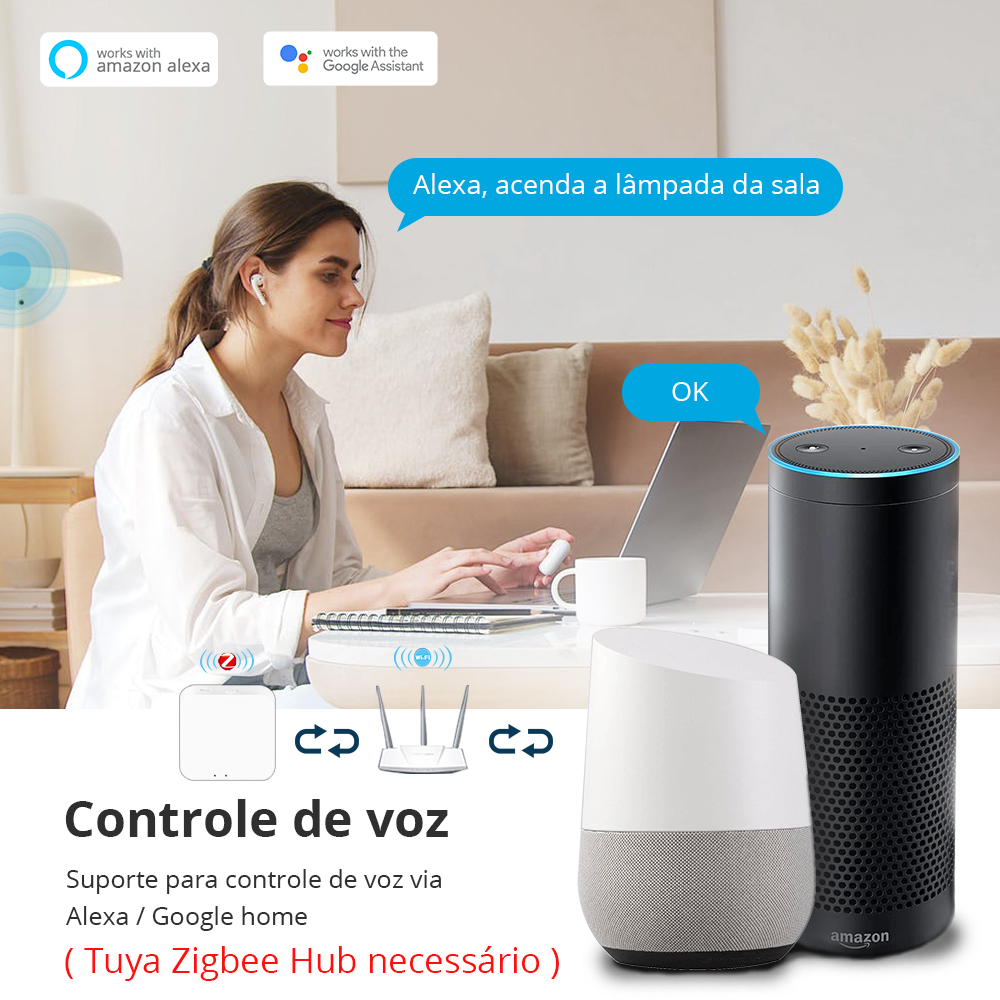 Zemismart Zigbee Alexa Smart Protector Socket Work with SmartThings 10a Power Strip Plug 4 Circuit Breakers 2.1a usb works with Tuya