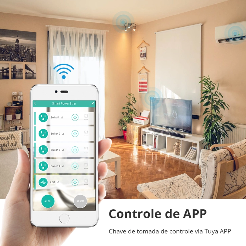 Zemismart Zigbee Alexa Smart Protector Socket Work with SmartThings 10a Power Strip Plug 4 Circuit Breakers 2.1a usb works with Tuya