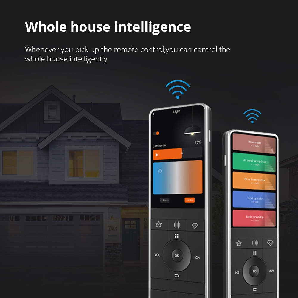 Zemismart WiFi Smart Remote Control with HD Touch Screen Wireless Charging Base Voice Control Smart Devices iRemote Control works with Tuya