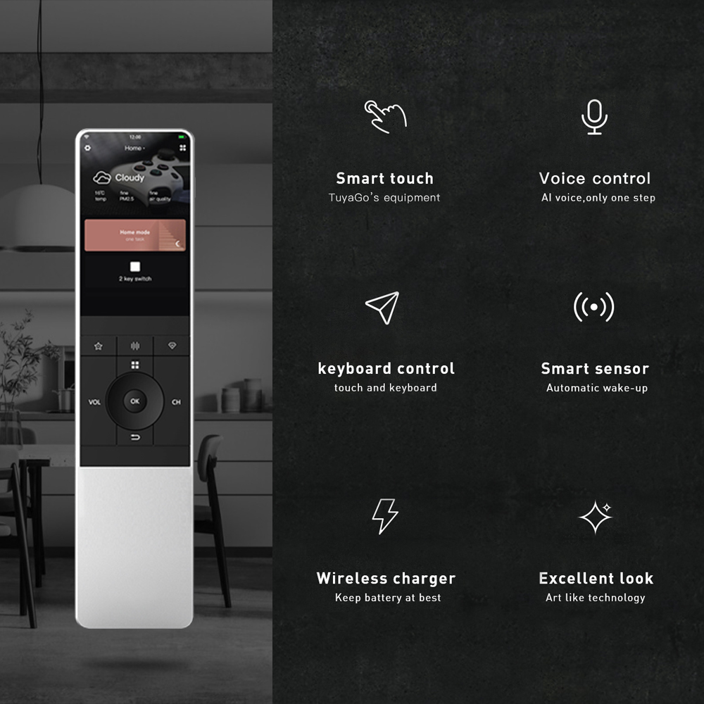 Zemismart WiFi Smart Remote Control with HD Touch Screen Wireless Charging Base Voice Control Smart Devices iRemote Control works with Tuya