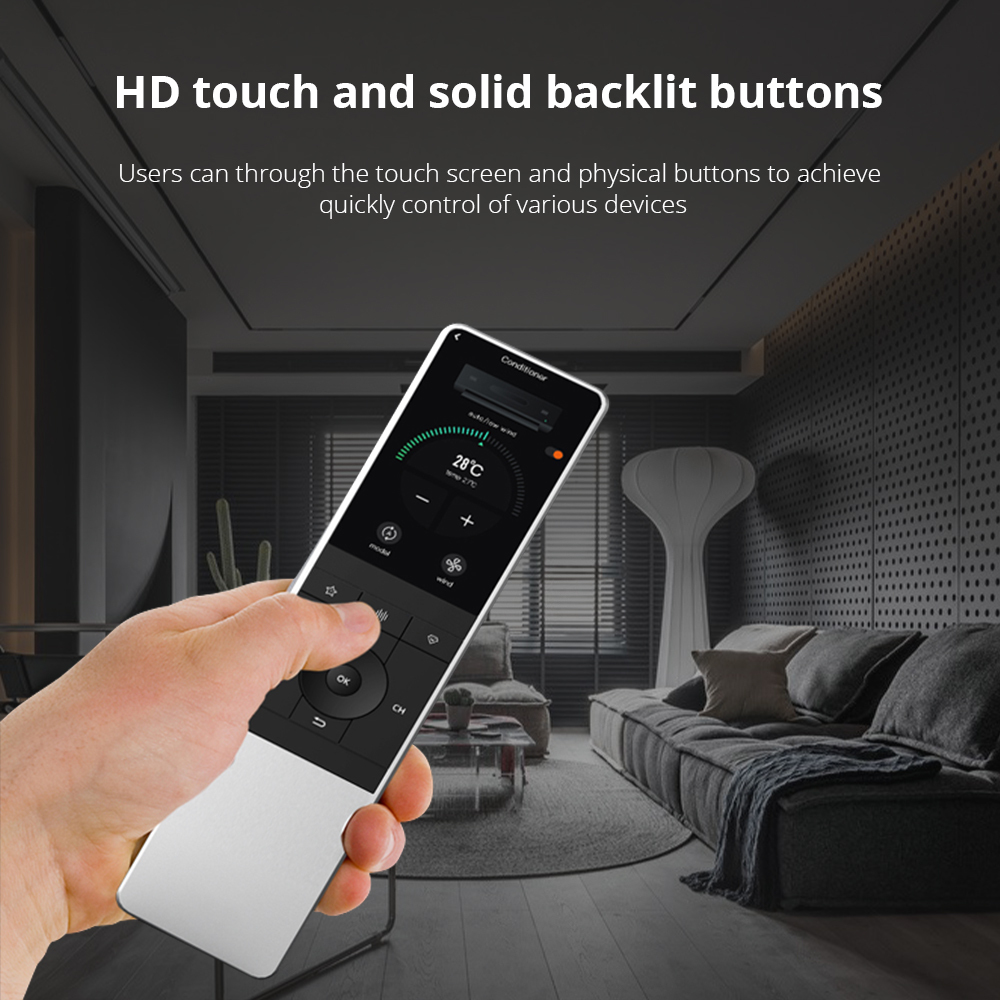 Zemismart WiFi Smart Remote Control with HD Touch Screen Wireless Charging Base Voice Control Smart Devices iRemote Control works with Tuya