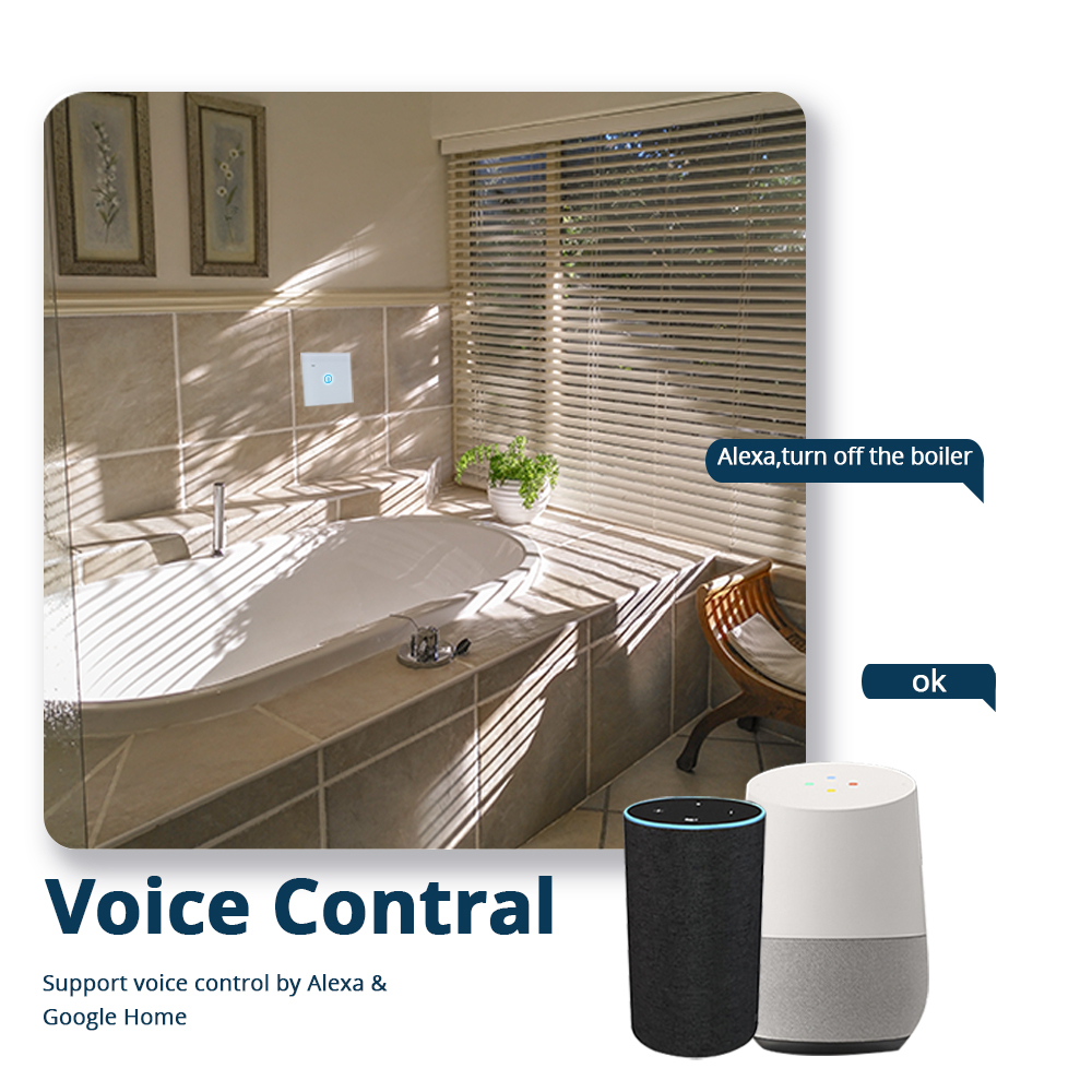 Zemismart wifi smart eu standard boiler switch intelligent life timer switch water heater automation alexa google home control app