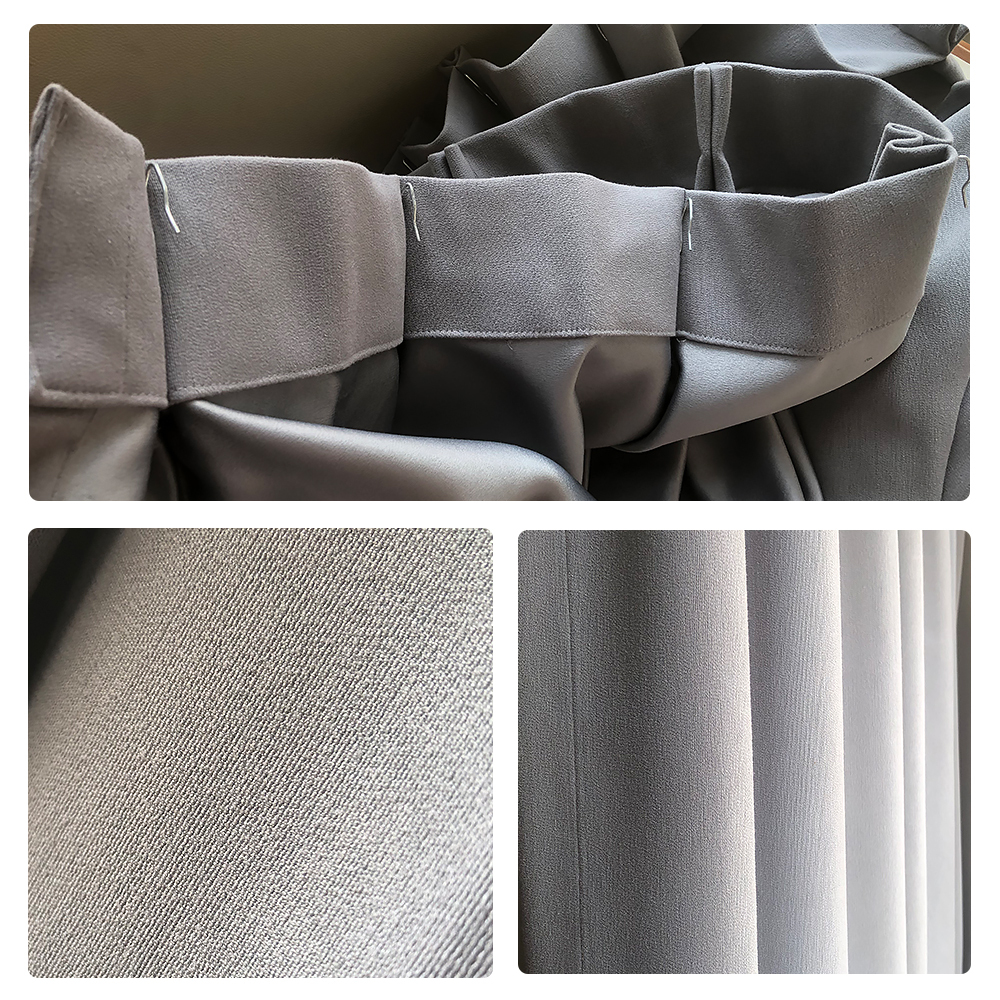 Zemismart wifi motor electric curtain with heavy gray curtains drapes cloth works with Tuya alexa ecoh google home control