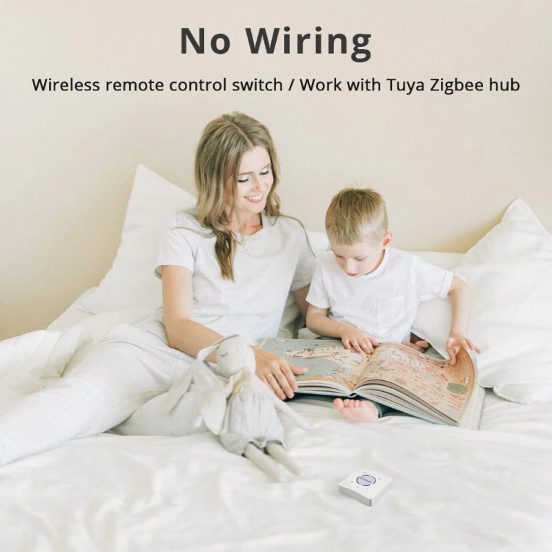 Zemismart Tuya Zigbee 6 Gang Tuya Zigbee Wireless Switch Zigbee 3.0 Sticker Battery Power Remote Control