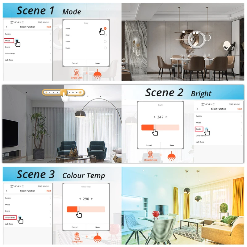 Zemismart Tuya Zigbee 6 Gang Tuya Zigbee Wireless Switch Zigbee 3.0 Sticker Battery Power Remote Control