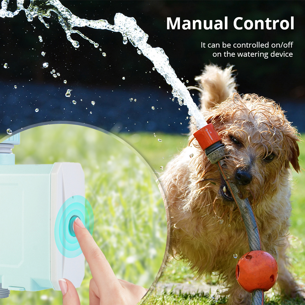 Zemismart smart garden watering timer blue tooth electric irrigation valve app remote control works with Tuya alexa echo garden automatic controller