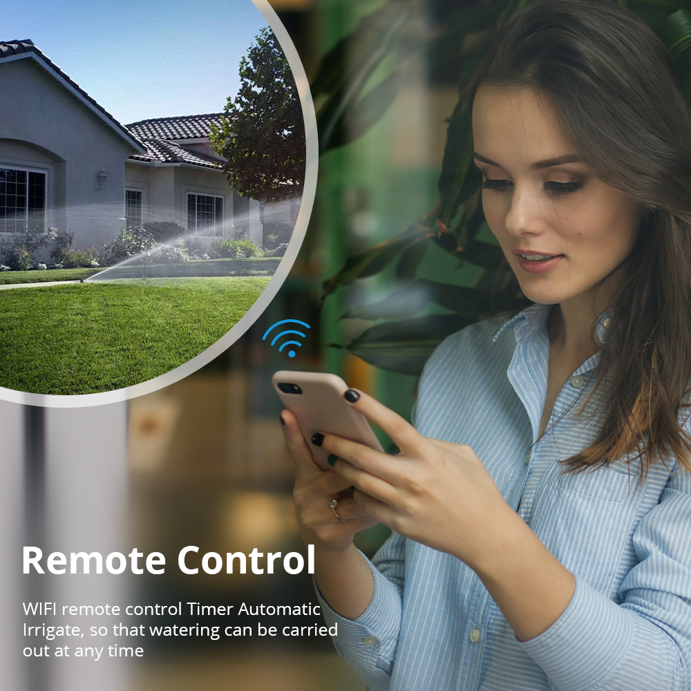 Zemismart smart garden watering timer blue tooth electric irrigation valve app remote control works with Tuya alexa echo garden automatic controller