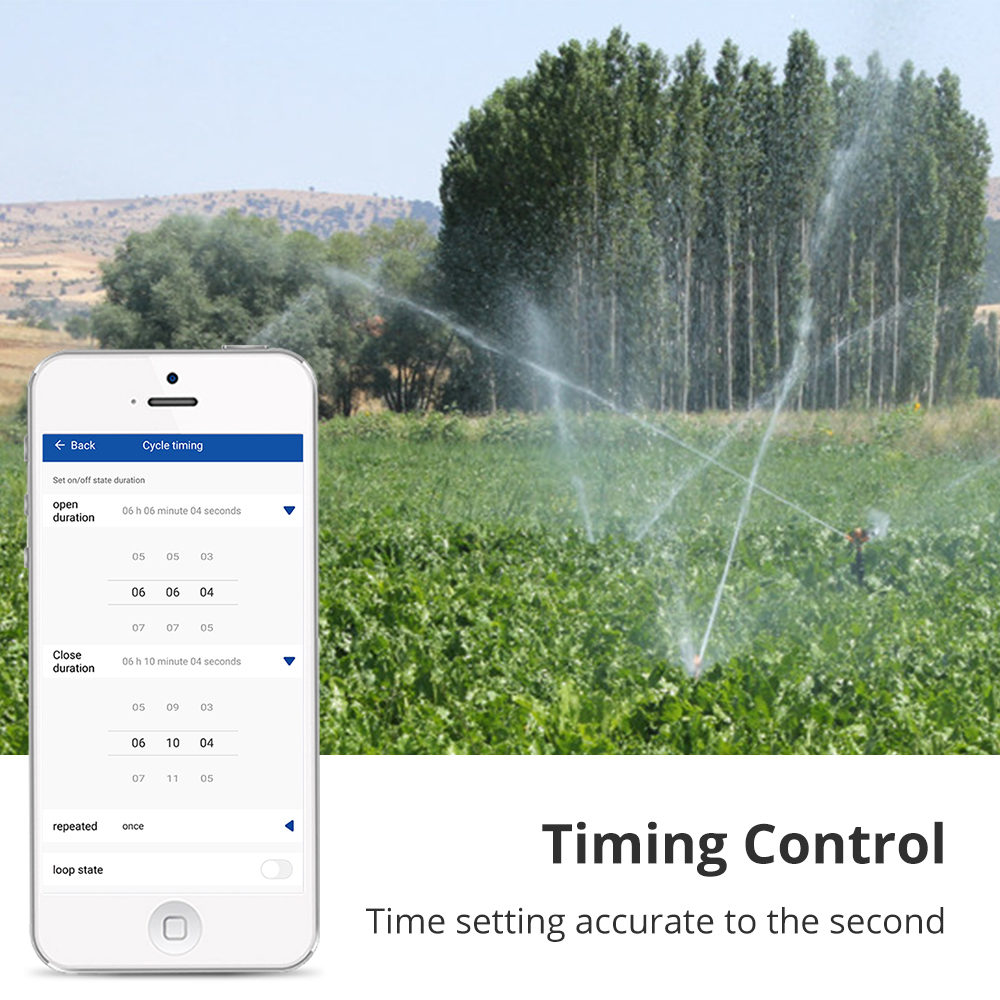 Zemismart smart garden watering timer blue tooth electric irrigation valve app remote control works with Tuya alexa echo garden automatic controller