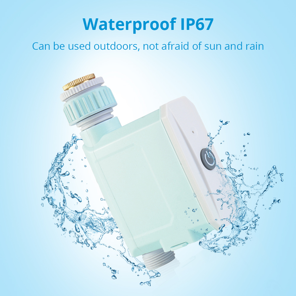 Zemismart smart garden watering timer blue tooth electric irrigation valve app remote control works with Tuya alexa echo garden automatic controller