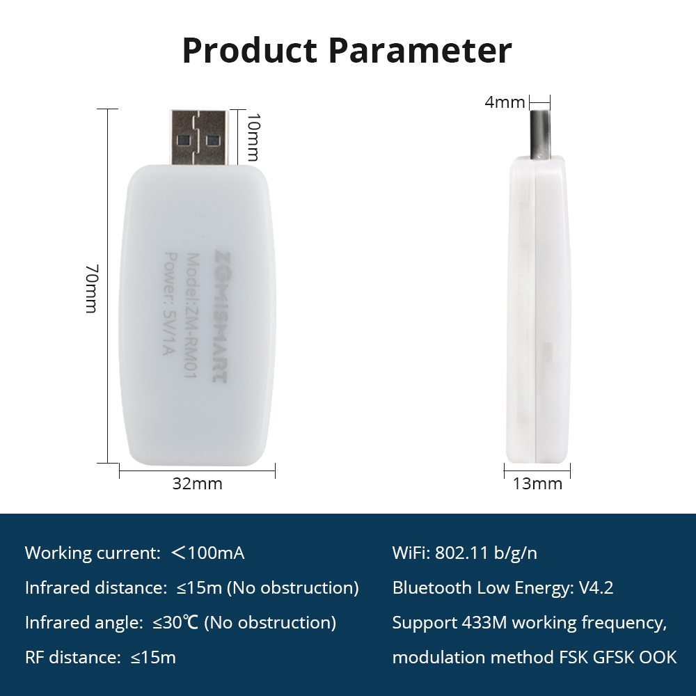 Zemismart ir+rf Smart Remote Control smart life app control voice control via alexa google smart home works with Tuya