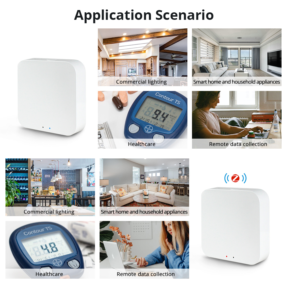 Zemismart Multimode Gate way Zigbee 3.0 BLE Mesh Hub Smart Home Bridge Wireless Remote Controller works with Tuya
