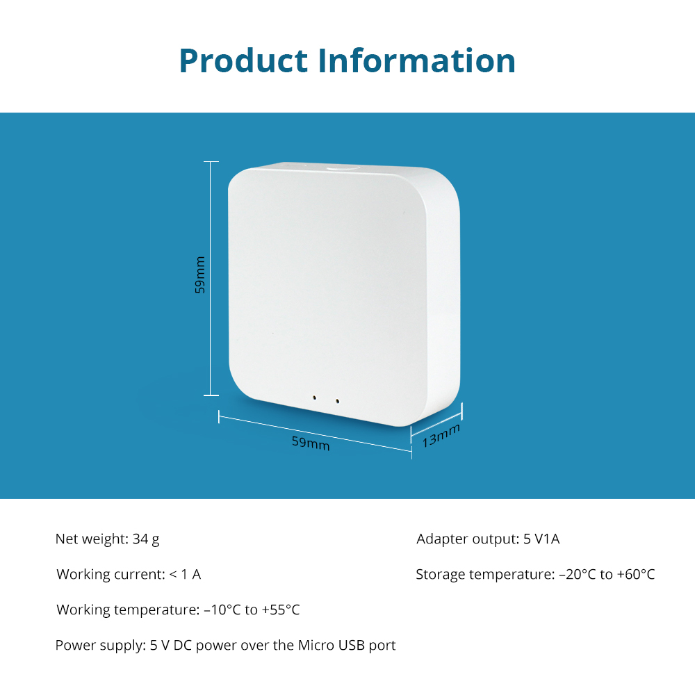 Zemismart Multimode Gate way Zigbee 3.0 BLE Mesh Hub Smart Home Bridge Wireless Remote Controller works with Tuya