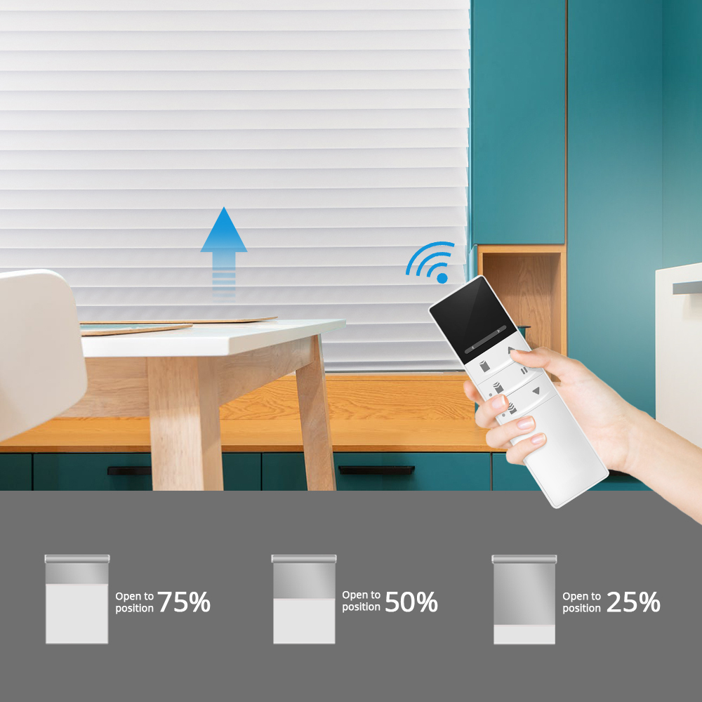 Zemismart Finished Shangri-La Blind Smart Wifi motor Built-in Battery Tuya Alexa Google Home